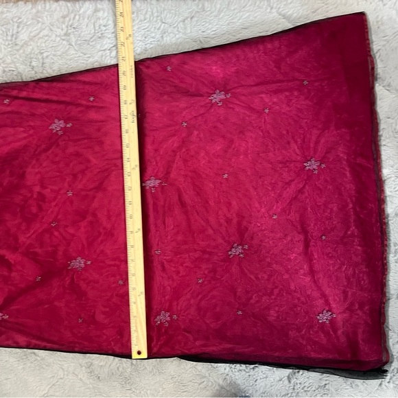 Vintage 90s Delias Embroidered Jeweled Maxi Skirt Size 7/8 - Picture 2 of 10